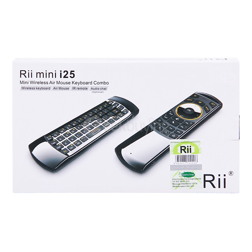 RII K25 2.4Ghz Wireless Air Mouse Keyboard & Learning IR Mode Remote Control for TV BOX PC Game