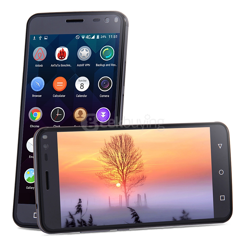 BLUBOO Xfire 2 5.0inch 2.5D IPS HD Screen 3G Smartphone Android 5.1 1GB 8GB MTK6580 1.2GHz Quad Core 8.0MP Touch ID - Black