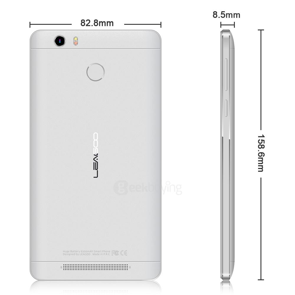 [Spain Stock]Leagoo Shark 1 6.0inch FHD 4G LTE 2.5D Screen Android 5.1 3GB 16GB Smartphone 64bit MTK6753 Octa Core 13.0MP Touch ID - Silver