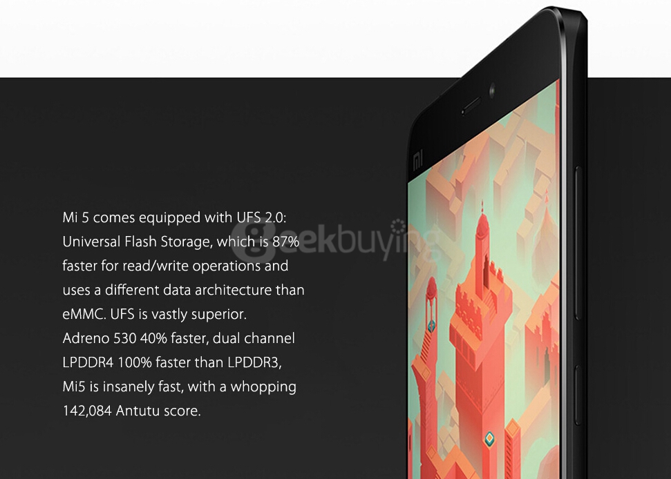 [HK Stock]Xiaomi Mi5 5.15inch FHD Android 6.0 OS 3GB 32GB 4G LTE Smartphone 64-Bit Qualcomm Snapdragon 820 Quad Core Type-C 3D Glass Cover - Black