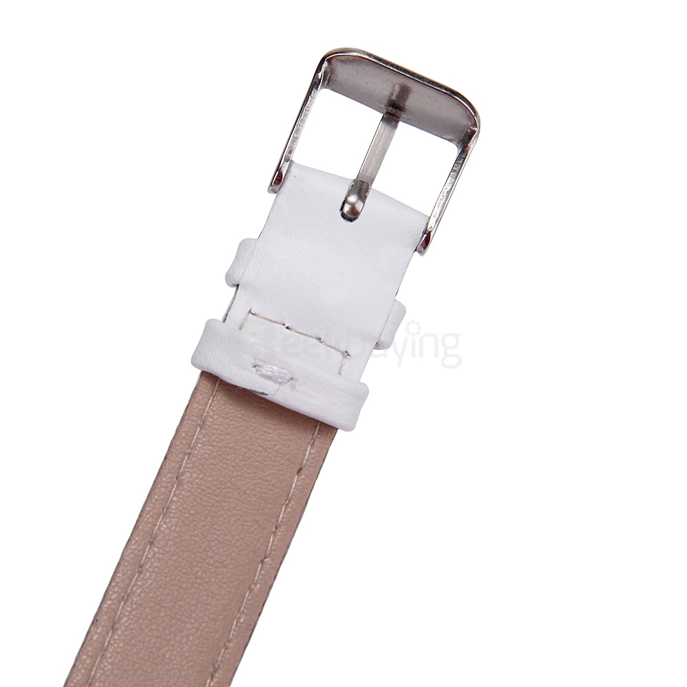 Replacement Xiaomi Band PU Leather Wrist Strap with Stainless Steel Case for Miband 1S Smartband Bracelet - Silver