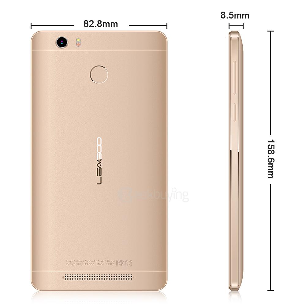 [HK Stock]Leagoo Shark 1 6.0inch FHD 4G LTE 2.5D Screen Android 5.1 3GB 16GB Smartphone 64bit MTK6753 Octa Core 13.0MP Touch ID - Gold