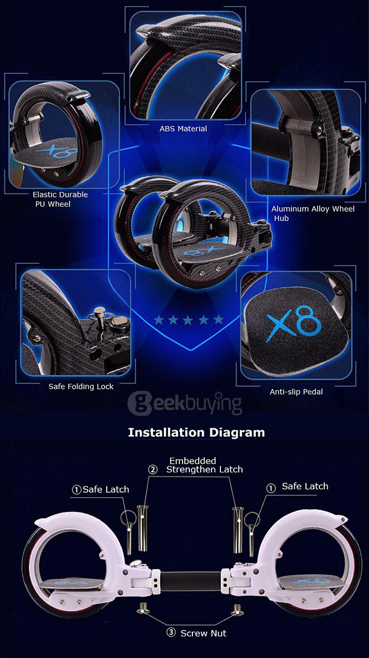 X8 Skatecycle Stylish Freerider Skatecycle Second Generation - Blue