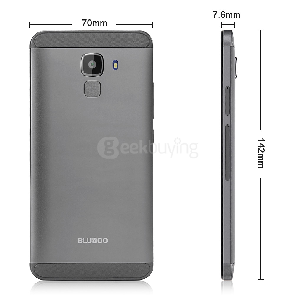 BLUBOO Xfire 2 5.0inch 2.5D IPS HD Screen 3G Smartphone Android 5.1 1GB 8GB MTK6580 1.2GHz Quad Core 8.0MP Touch ID - Black