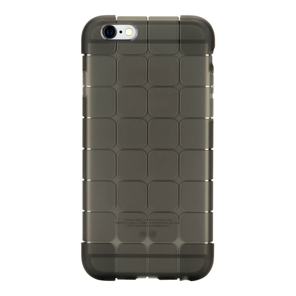 ROCK Cube Series TPU Phone Case For iPhone6 / 6S 4.7inch Shockproof Protective Back Cover - Transparent Black