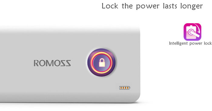 Original ROMOSS Sense9 3 USB 25000mAh Power Bank Mobile Power Charger with Digital Display - White