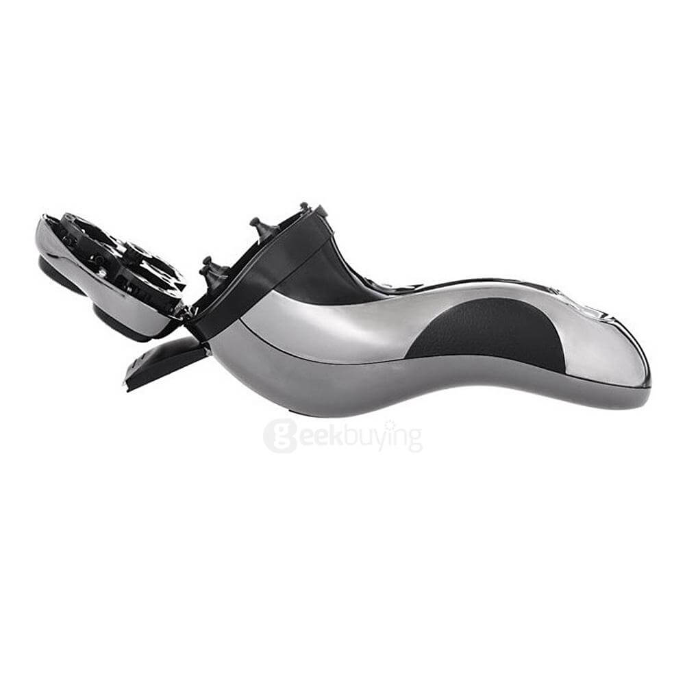 POVOS PQ8508 Washable Rotary Electric Men's Shaver Razor with Pop-up Trimmer - Black + Gray