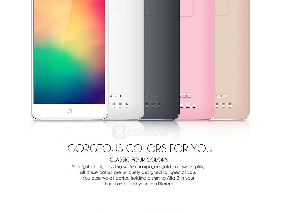 LEAGOO ALFA 2 5.0inch IPS HD Android 5.1 Smartphone MT6580 Quad Core 1.3GHz 1GB RAM 16GB ROM 3G GPS 13.0MP Camera - Gray