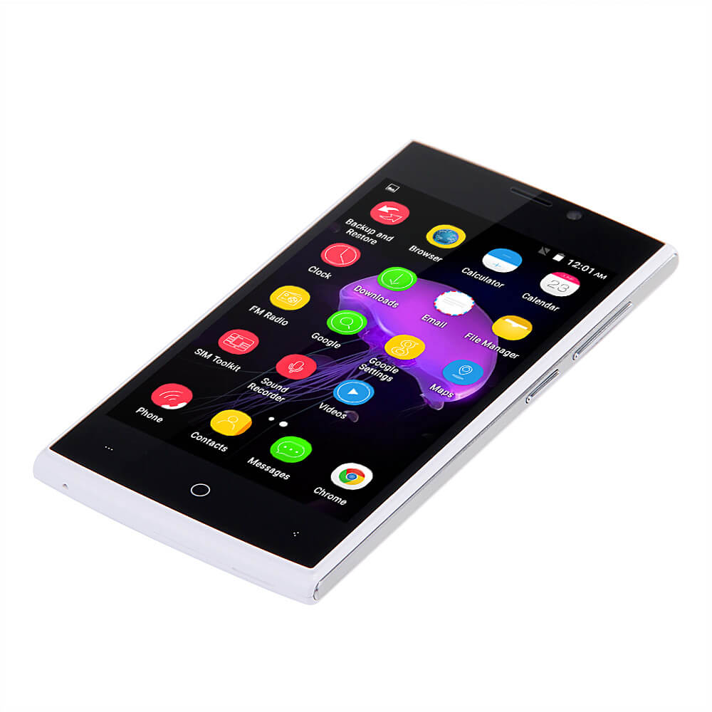 [HK Stock]LEAGOO Elite 8 4.0inch 4G LTE Android 5.1 Smartphone 64bit MTK6735M Quad Core 1.0Ghz 512MB RAM 4GB ROM - White