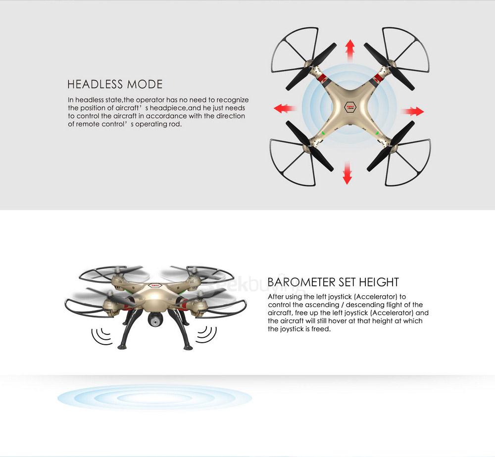 Syma X8HW WIFI FPV With 0.3MP HD Camera Altitude Hold  2.4G 4CH 6Axis RC Quadcopter RTF
