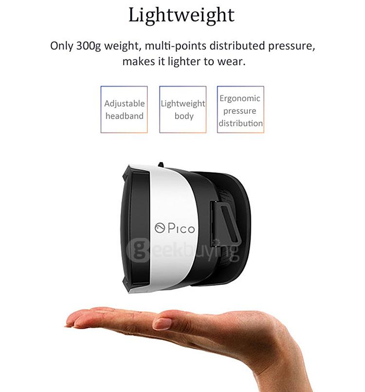 Pico 1 3D VR Virtual Reality Headset FOV 96 IPD Adjustment VR Helmet for 5-6inch Android Smartphones