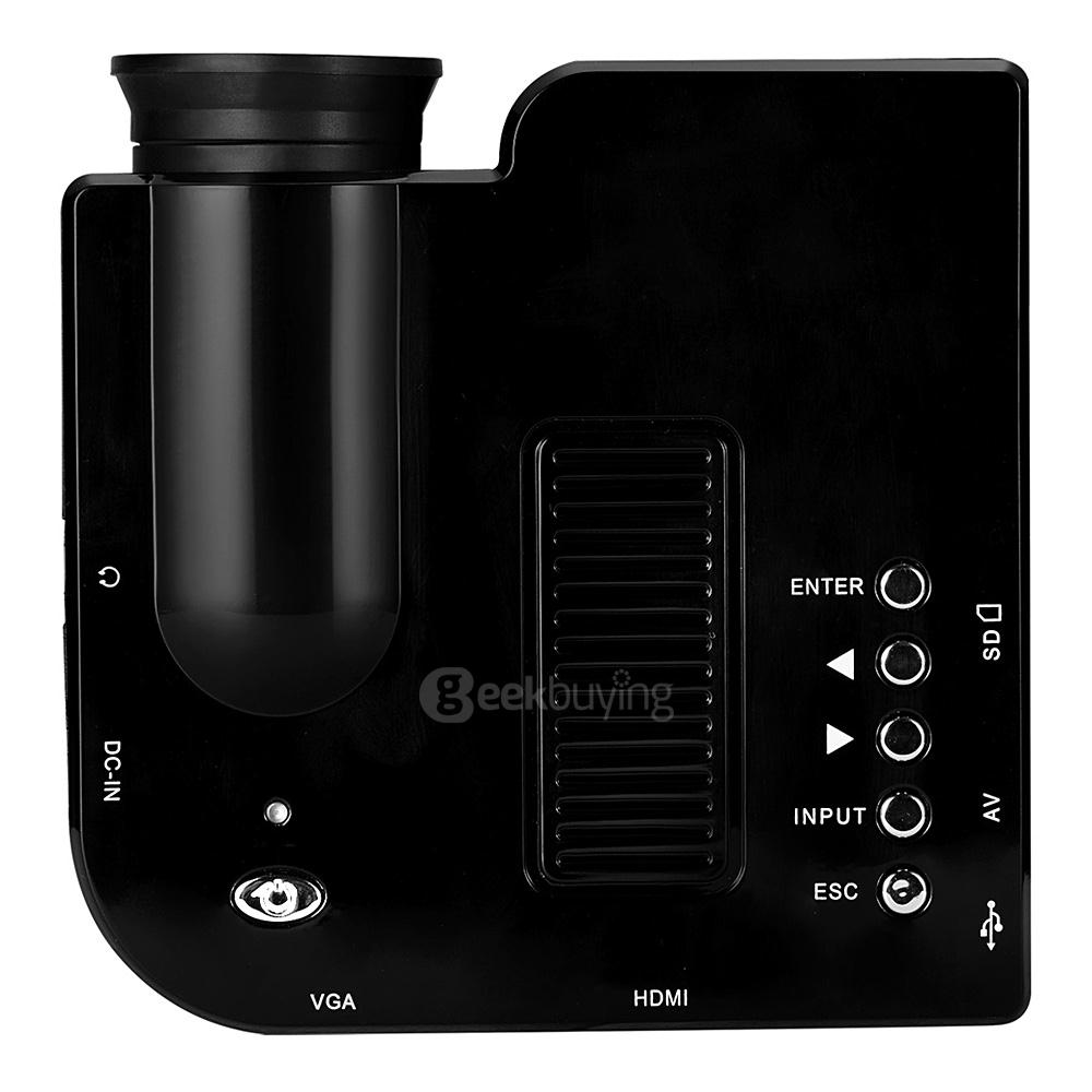 Vivibright GP5S Mini LED Projector 320x240 80ANSI Lumens HDMI USB SD VGA 1080P Home Theater Projector