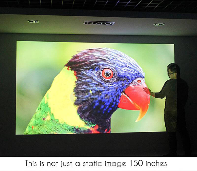 PRS200 Multifunctional Home Theater LED Projector 1500LM 800x480 with Keystone Correction for Desktop Laptop