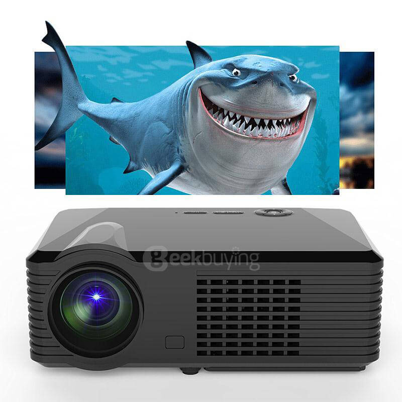 PRS200 Multifunctional Home Theater LED Projector 1500LM 800x480 with Keystone Correction for Desktop Laptop