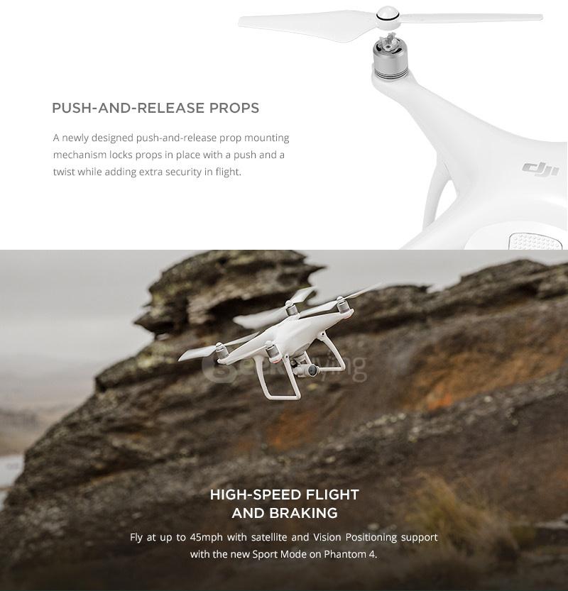 DJI Phantom 4 4K UHD Camera 5.8G FPV 20 m/s 94 Degrees FOV Sence and Avoid RC Quadcopter RTF
