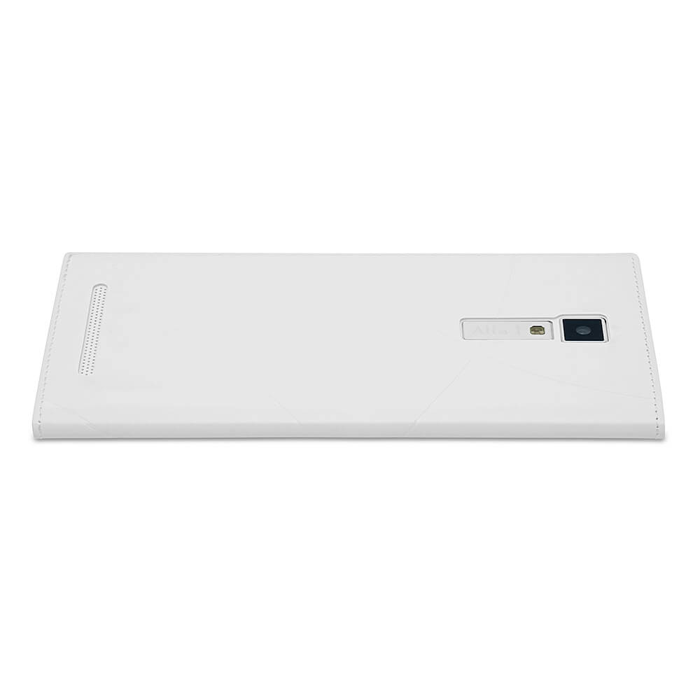 [HK Stock]Original Leather Case For LEAGOO ALFA 1 Smartphone Flip Cover Protective Case With Back Shell And Window - White