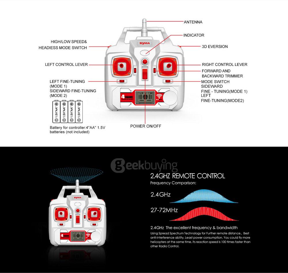 Syma X8HW WIFI FPV With 0.3MP HD Camera Altitude Hold  2.4G 4CH 6Axis RC Quadcopter RTF