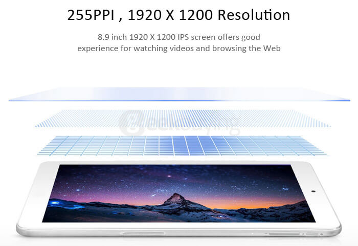 ONDA V891W Dual OS Windows8.1 + Android4.4 2GB/32GB 8.9 inch Tablet PC Intel Z3735F Quad Core 1.83Ghz IPS 1920*1200 - White