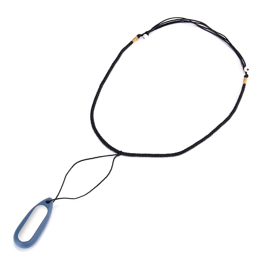 New Water Drop-shaped Silicone Necklace Pendant Case for Xiaomi Miband / 1S Smart Bracelets - Deep Blue