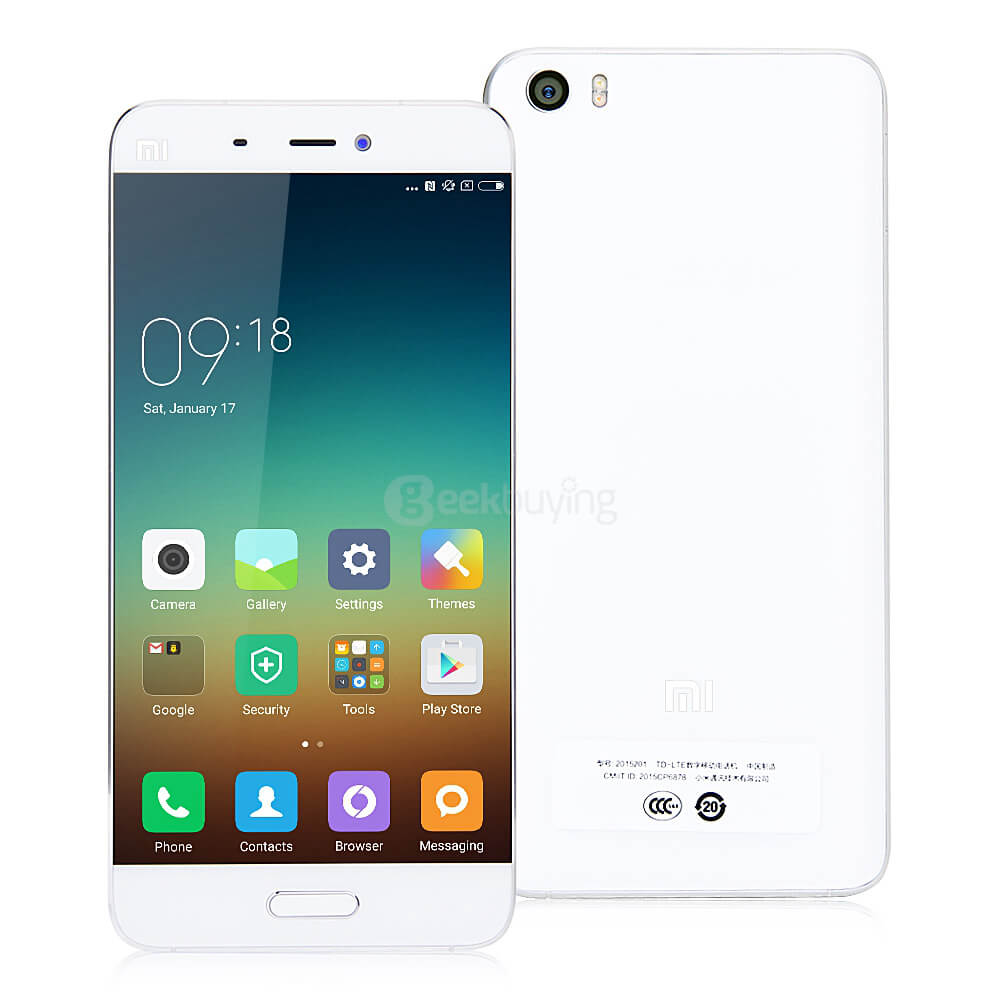 [Spain Stock][Official Global ROM]Xiaomi Mi5 5.15inch FHD Android 6.0 OS 3GB 32GB 4G LTE Smartphone 64-Bit Qualcomm Snapdragon 820 Quad Core Type-C 3D Glass Cover - White
