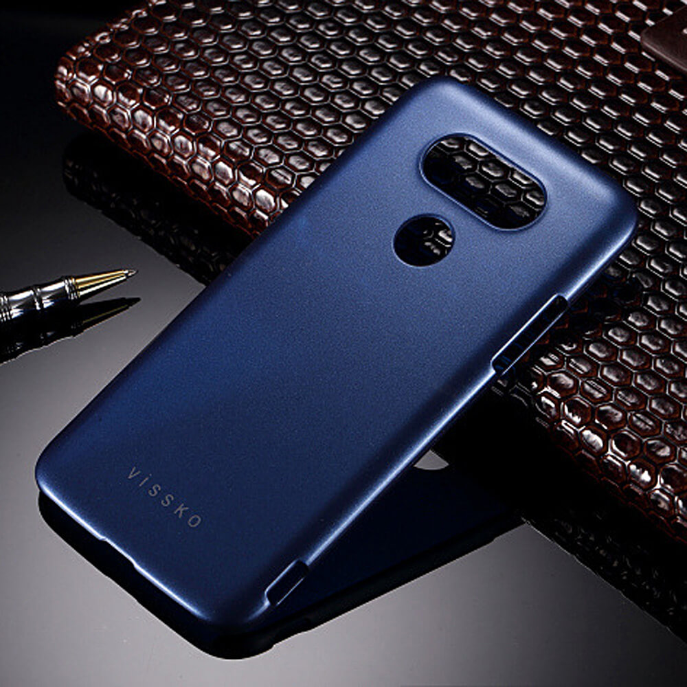 Vissko For LG G5 Phone Case PC Hard Shell Pearly Protective Back Cover - Blue