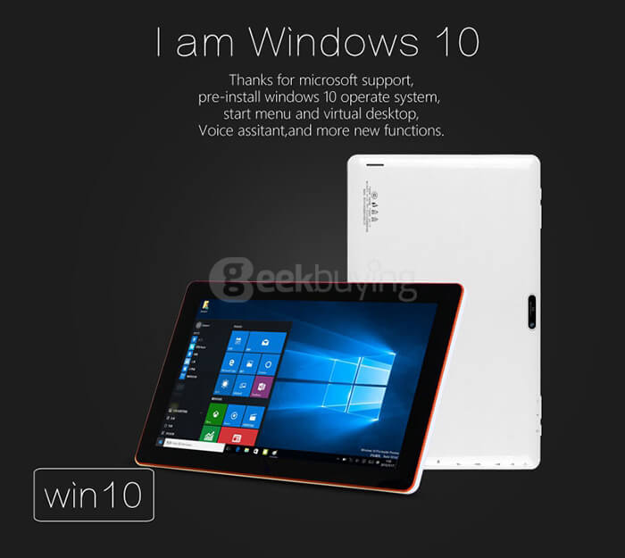 Jumper EZpad 4S 2in1 Ultrabook Tablet PC 10.6 inch Windows10 2GB/32GB Intel Cherry Trail Z8300 Quad Core 1.84GHz IPS 1366*768 HDMI - Black+White