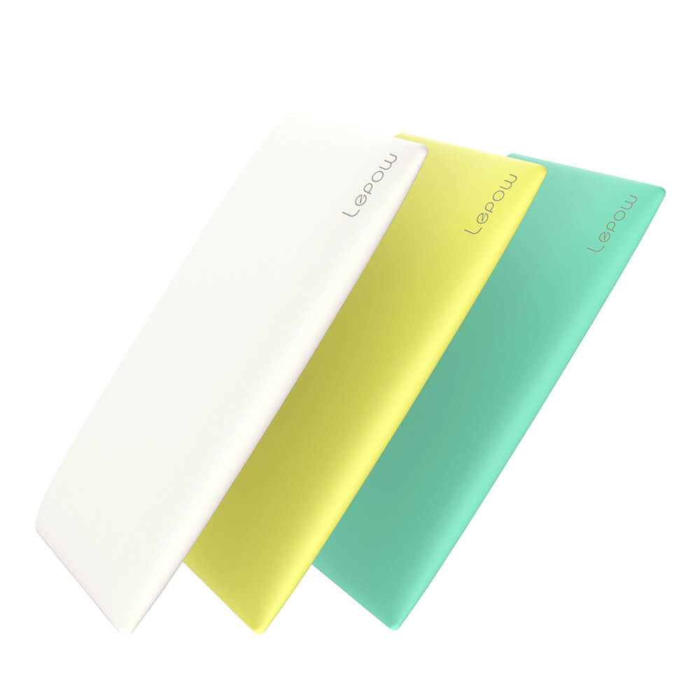 Lepow POKI Portable 10000mAh Lithium Polymer Smart Power Bank External Battery - White