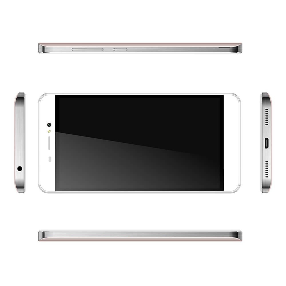 [HK Stock]BLUBOO Picasso 5.0inch IPS HD Android 5.1 Smartphone(Gold) + Soft Case(Transparent) + Screen Protector