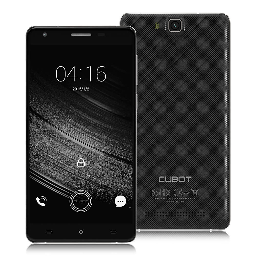 [HK Stock]CUBOT H2 Smartphone 5.5inch IPS HD 4G FDD-LTE Android 5.1 3GB 16GB MTK6735A Quad Core 5000mAh Battery - Black