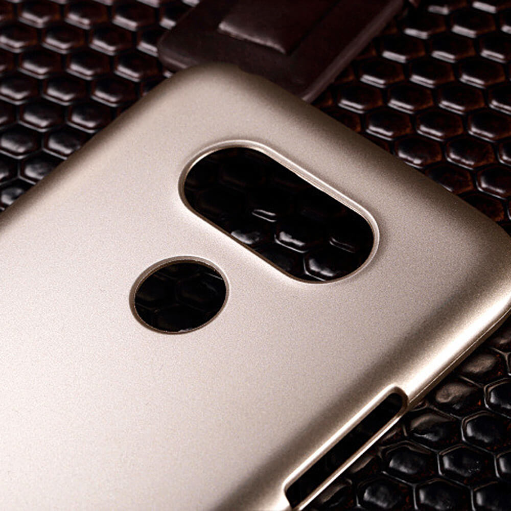 Vissko For LG G5 Phone Case PC Hard Shell Pearly Protective Back Cover - Golden