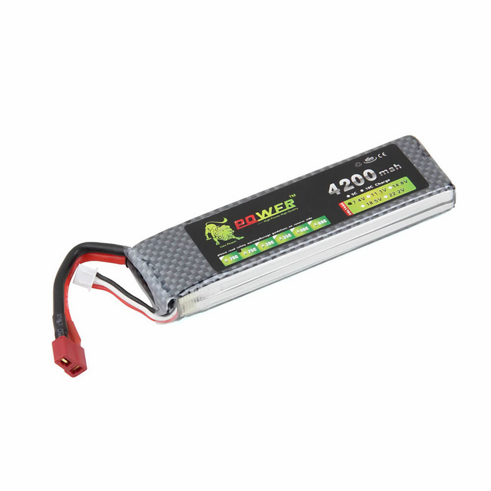 A+ Lion 7.4V 2S 4200mah 25C Lipo Battery Power for Tamiya HSP Car Truck Model