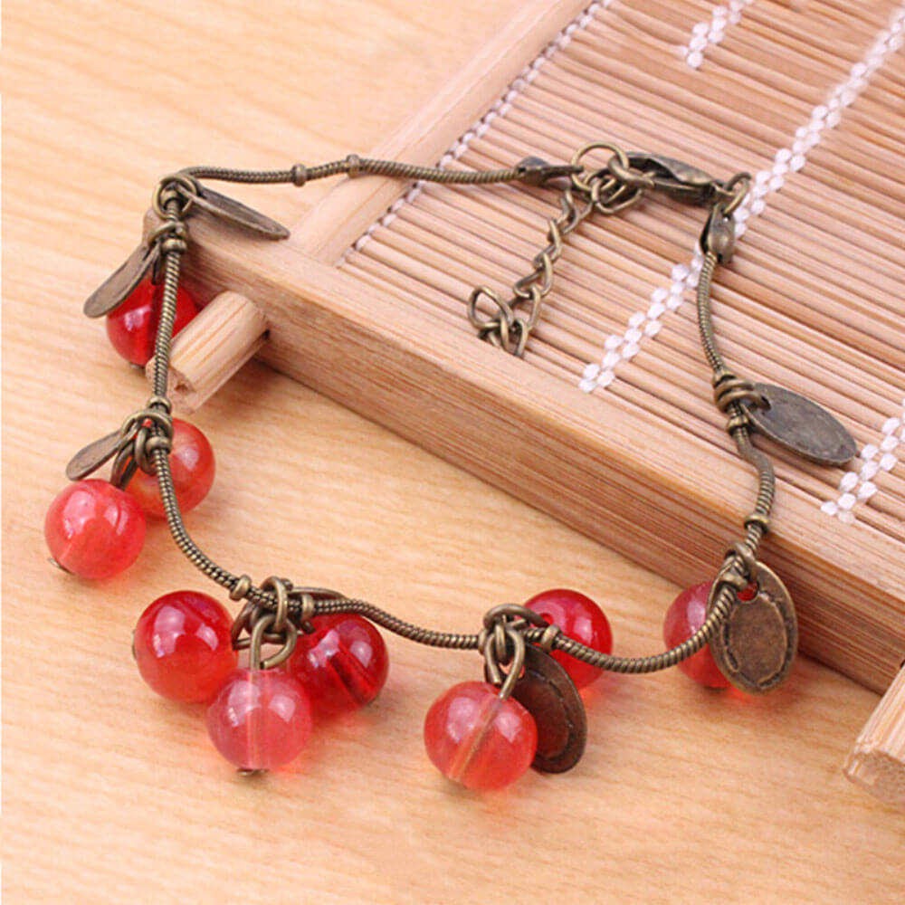 22cm Retro Little Cherry Opal Bracelet