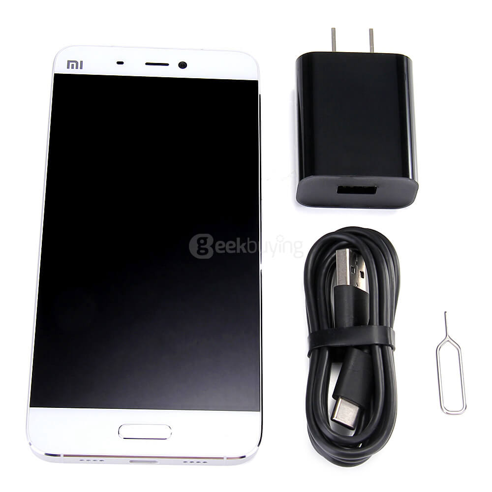 [HK Stock][Package B]Xiaomi Mi5 5.15inch FHD Android 6.0 OS 3GB 32GB 4G LTE 64-Bit Qualcomm Snapdragon 820 Quad Core 3D Glass Cover Smartphone(White) + Soft Case + Tempered Glass