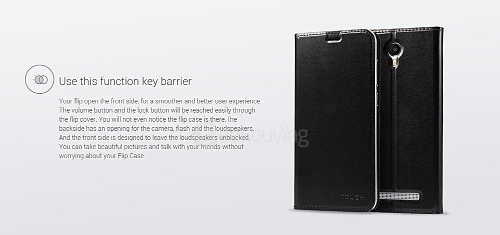 [HK Stock]Original Flip Cover Protective Leather Case for UMI Touch Smartphone - White