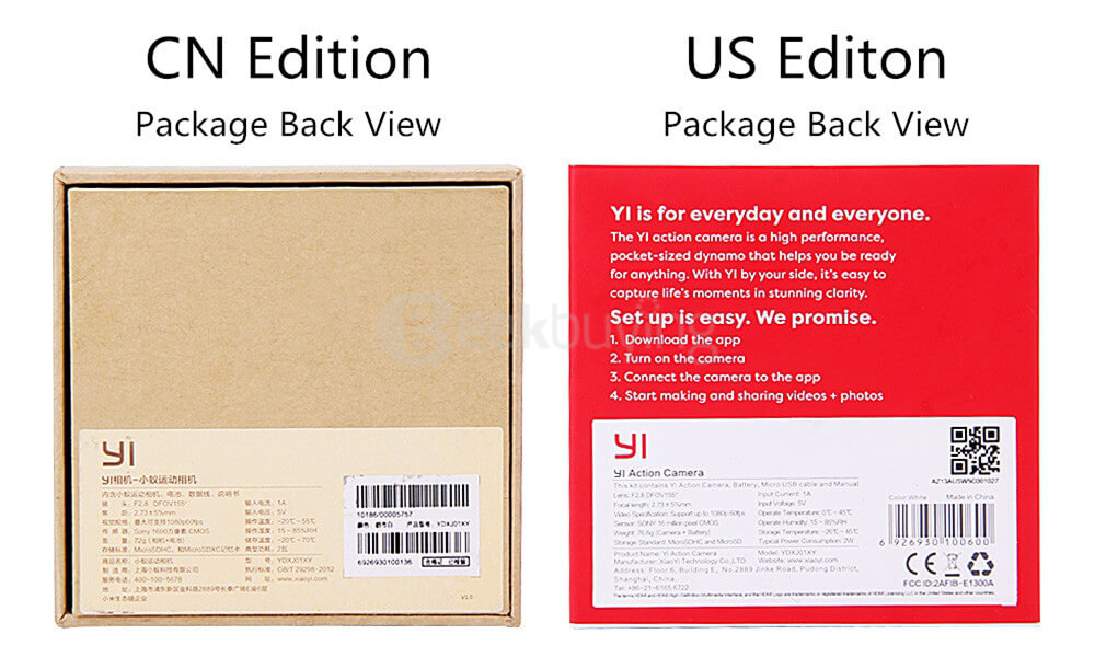 [HK Stock][Official US Edition] 5in1 Xiaoyi Yi Action Camera Z23L (White) + Original Waterproof Case + Original Spare Battery + Charging Dock + Soft Lens Cover