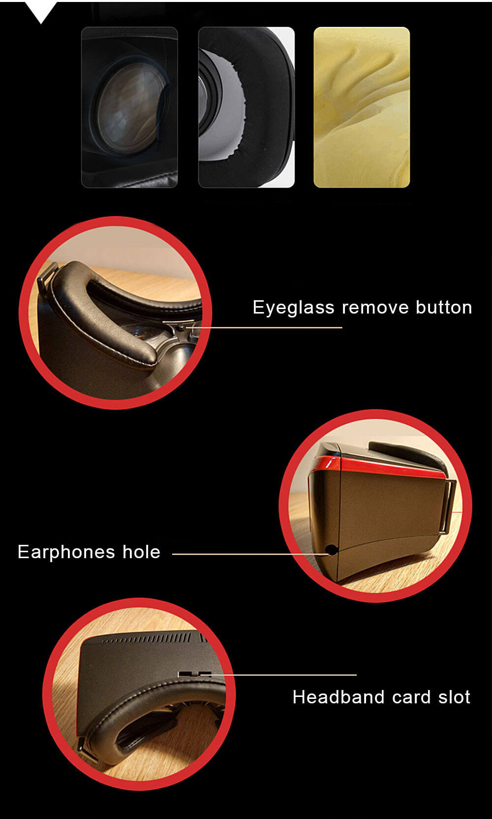 UCVR VIEW VR 3D Immersive Smart Virtual Reality VR Headset FOV110 Compatible with 5 - 5.7inch Smartphones