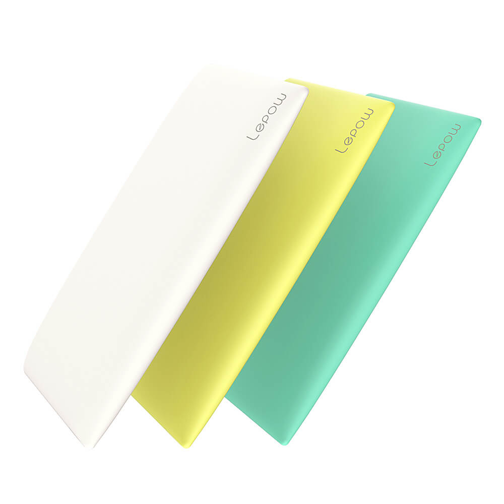 Lepow POKI Portable 10000mAh Lithium Polymer Smart Power Bank External Battery - Yellow