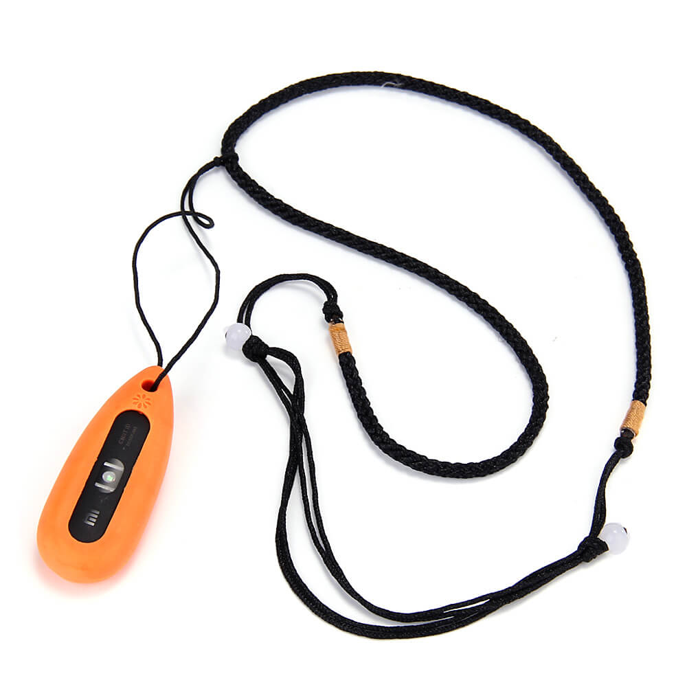 New Water Drop-shaped Silicone Necklace Pendant Case for Xiaomi Miband / 1S Smart Bracelets - Orange