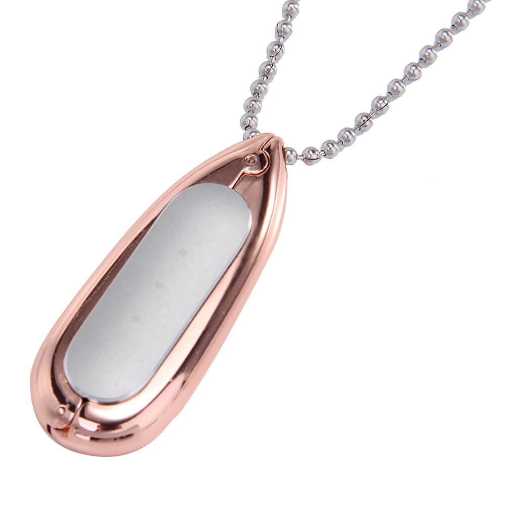 New Water Drop-shaped Metal Necklace Pendant Case for Xiaomi Miband / 1S Smart Bracelets - Gold