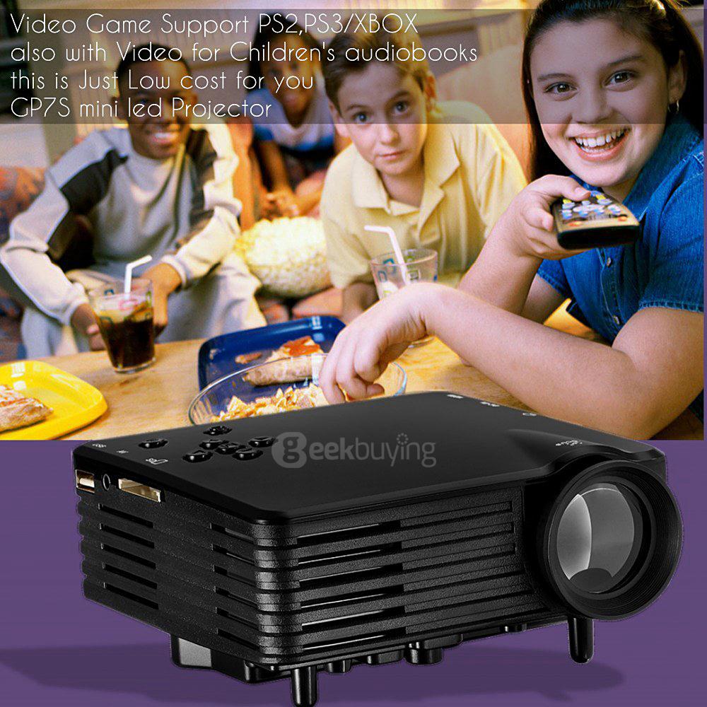 Vivibright GP7S Mini LCD Projector 480x320 200LM HDMI USB AV VGA LED Home Theater Projector