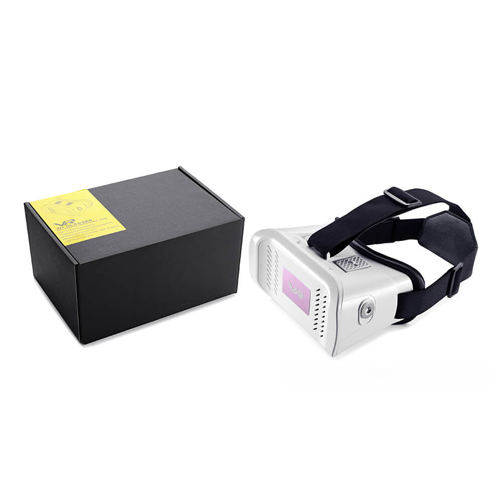 V11 3D Immersive VR Virtual Reality Headset F0V98 IPD Focus Adjustable Magnet Control for 4.0 - 6.0inch Smartphones - White
