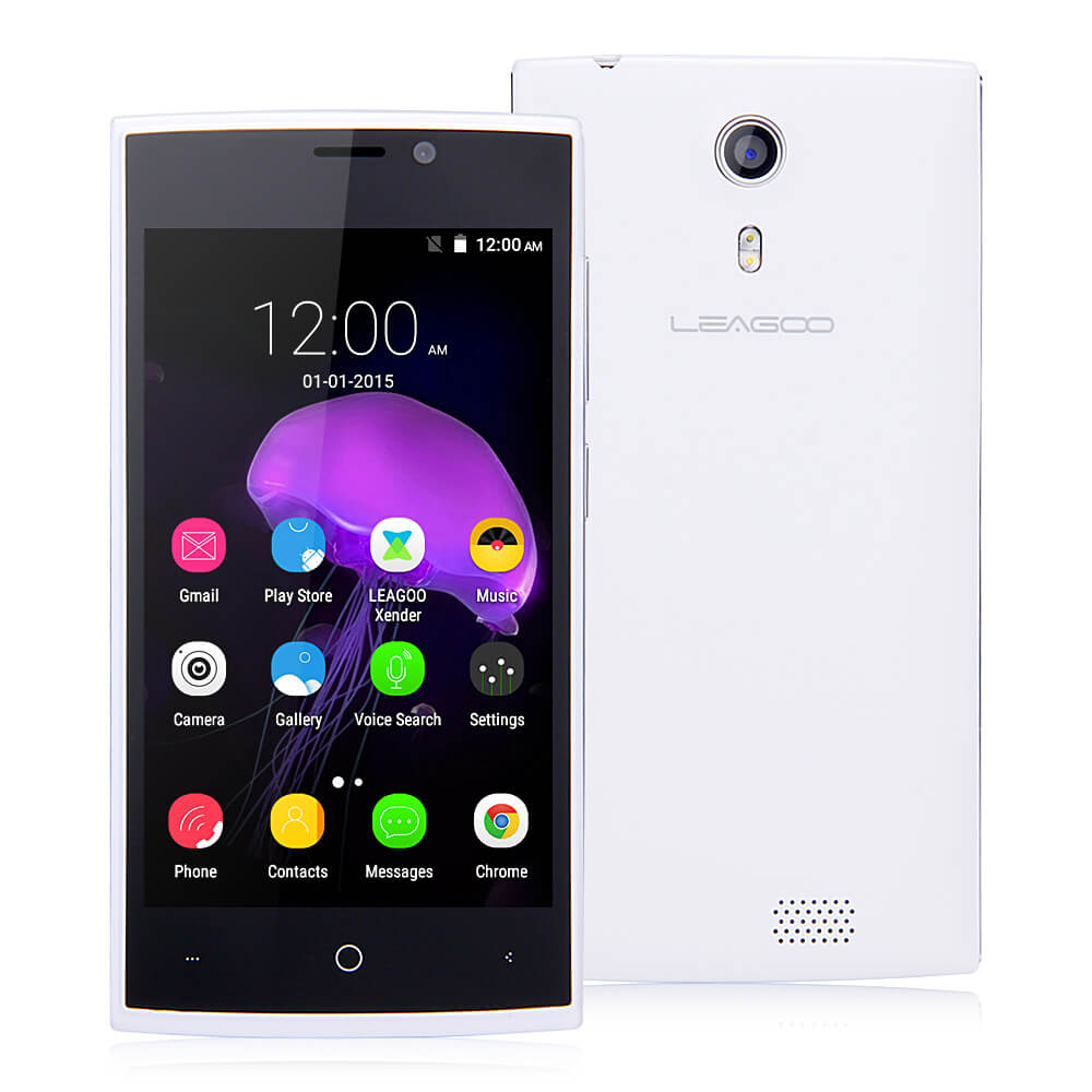 [HK Stock]LEAGOO Elite 8 4.0inch 4G LTE Android 5.1 Smartphone 64bit MTK6735M Quad Core 1.0Ghz 512MB RAM 4GB ROM - White