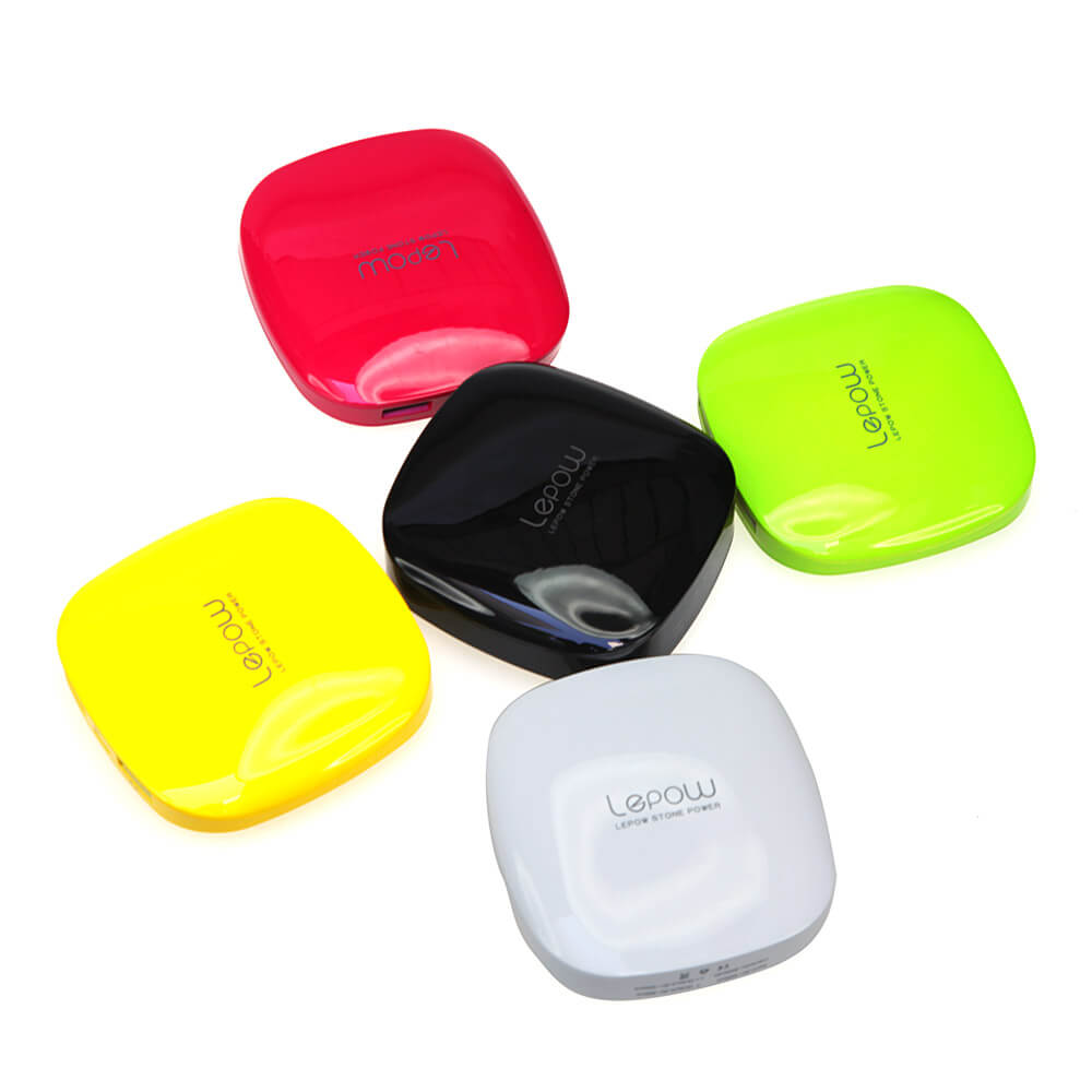 Lepow Colorful Moonstone 3000mAh Smart Power Bank Portable External Battery for Universal Mobile Phone - Yellow