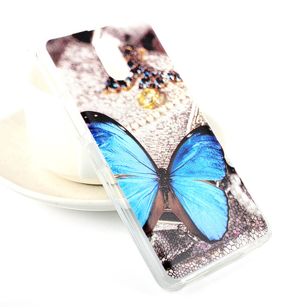 Phone Case For Lenovo P1M Coloured Pattern Protective Soft Plastic Back Cover - Butterfly