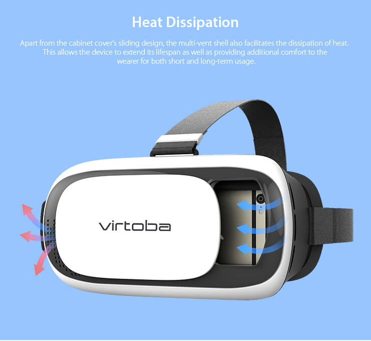 Virtoba X3 Immersive 3D VR Virtual Reality Headset FOV95  Adjustable IPD Focus for 3.5-6inch Smartphones
