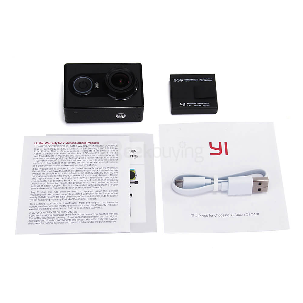 [HK Stock][Official EU Edition] Xiaoyi YI Action Camera Xiaoyi Z23L Sports Camera (Black) + KingMa Waterproof Case