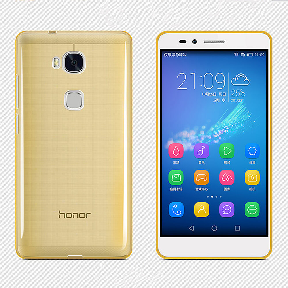 TPU Case For HUAWEI Honor 5X Back Cover Ultra-thin Drop-resistance Soft Phone Shell - Gold