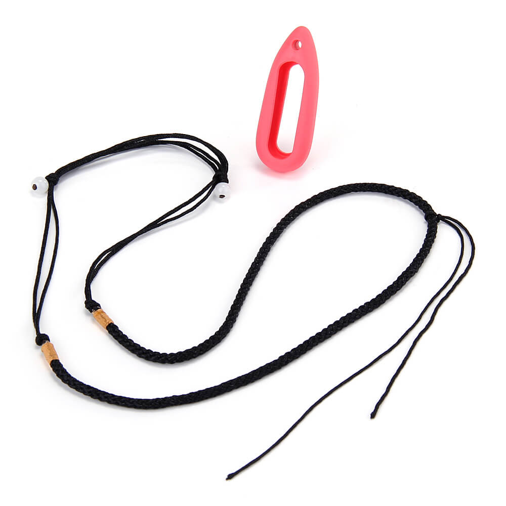 New Water Drop-shaped Silicone Necklace Pendant Case for Xiaomi Miband / 1S Smart Bracelets - Red