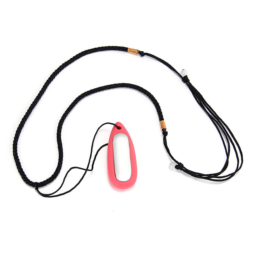 New Water Drop-shaped Silicone Necklace Pendant Case for Xiaomi Miband / 1S Smart Bracelets - Red