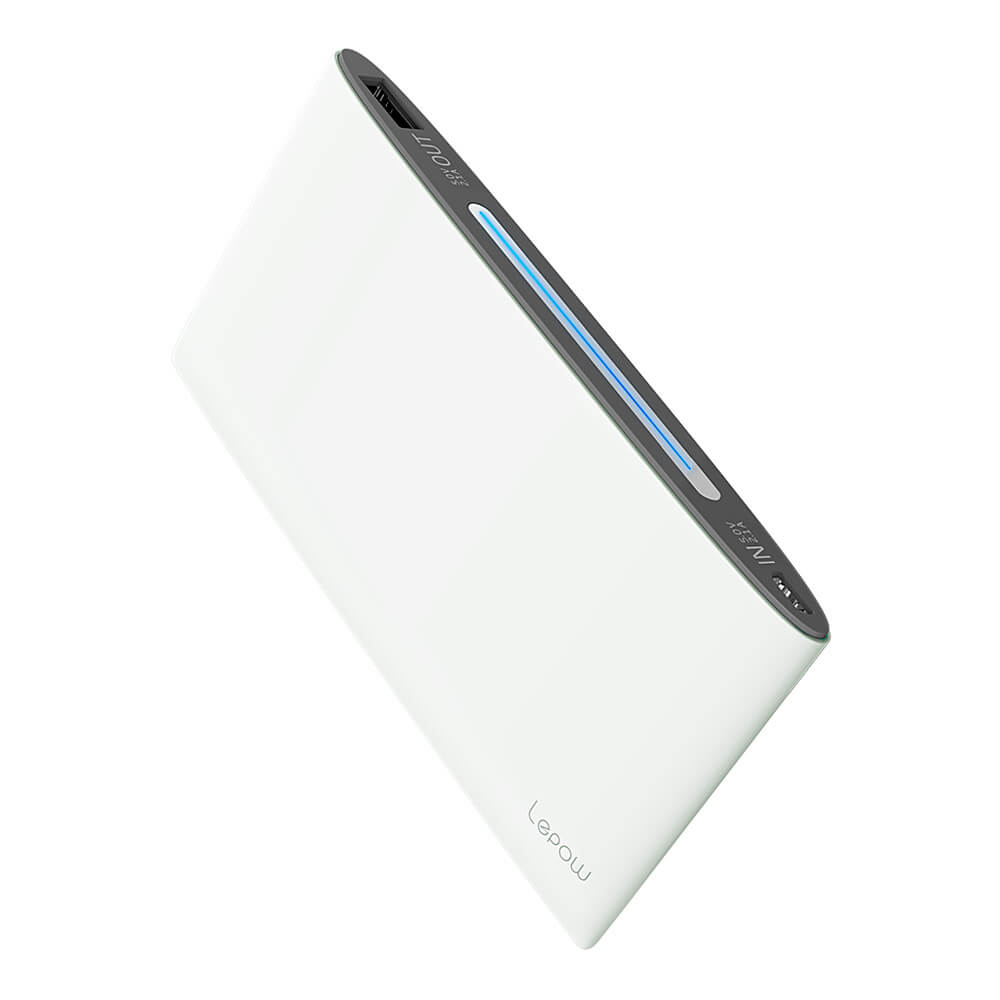 Lepow POKI Series 5000mah Portable Smart Power Bank External Battery - White